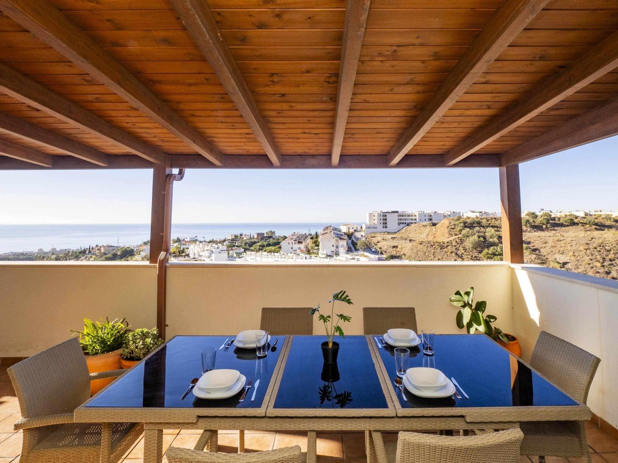 马拉加Atico Con Vistas Al Mar Piscina Y Parking公寓 外观 照片