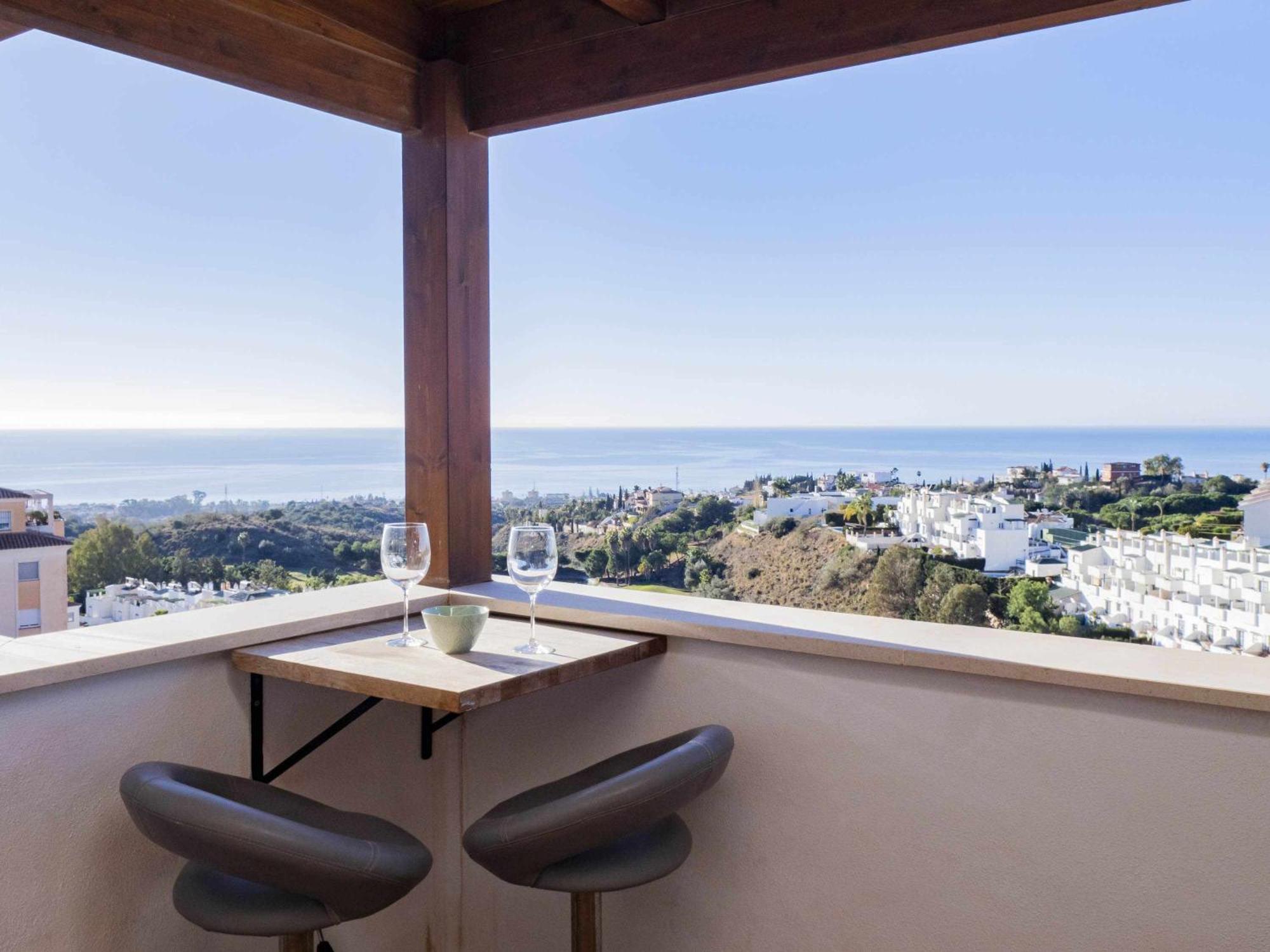 马拉加Atico Con Vistas Al Mar Piscina Y Parking公寓 外观 照片